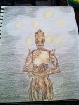 One of the many drawings of Groot I have done